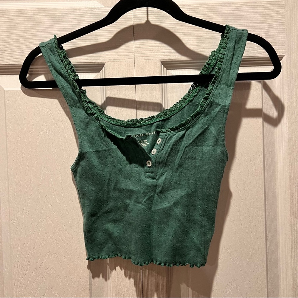 Women’s Green American Eagle Tank Top